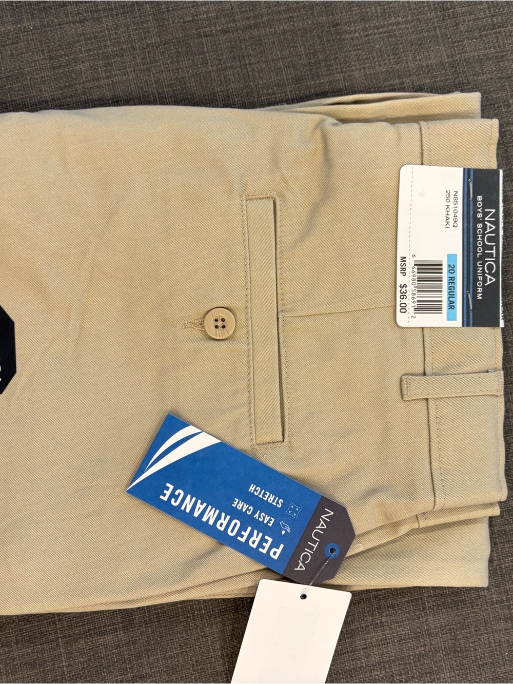 Nautica Men’s Tan Performance Chinos